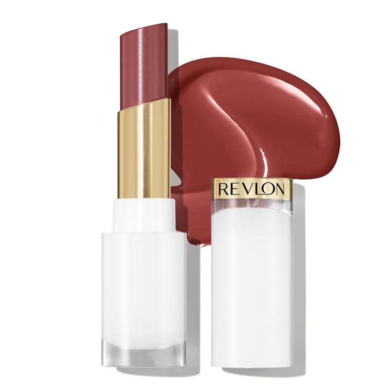 REVLON Super Lustrous Glass Shine Balm, Hydrating Tinted Lipstick, Sheer, Glossy Shiny Finish, 002 Pink Flip, 0.11 oz