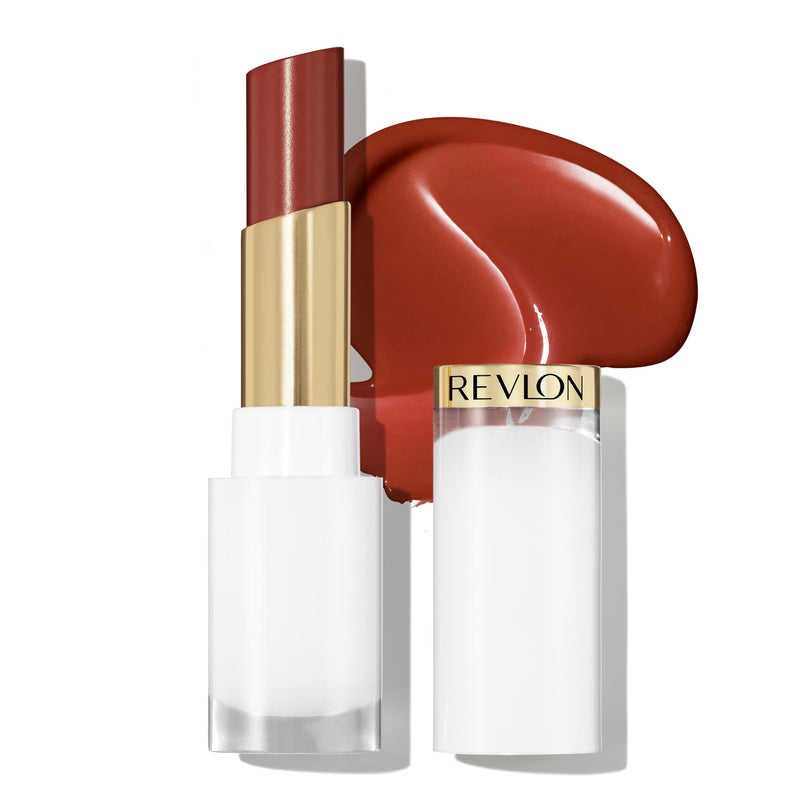 REVLON Super Lustrous Glass Shine Balm, Hydrating Tinted Lipstick, Sheer, Glossy Shiny Finish, 002 Pink Flip, 0.11 oz