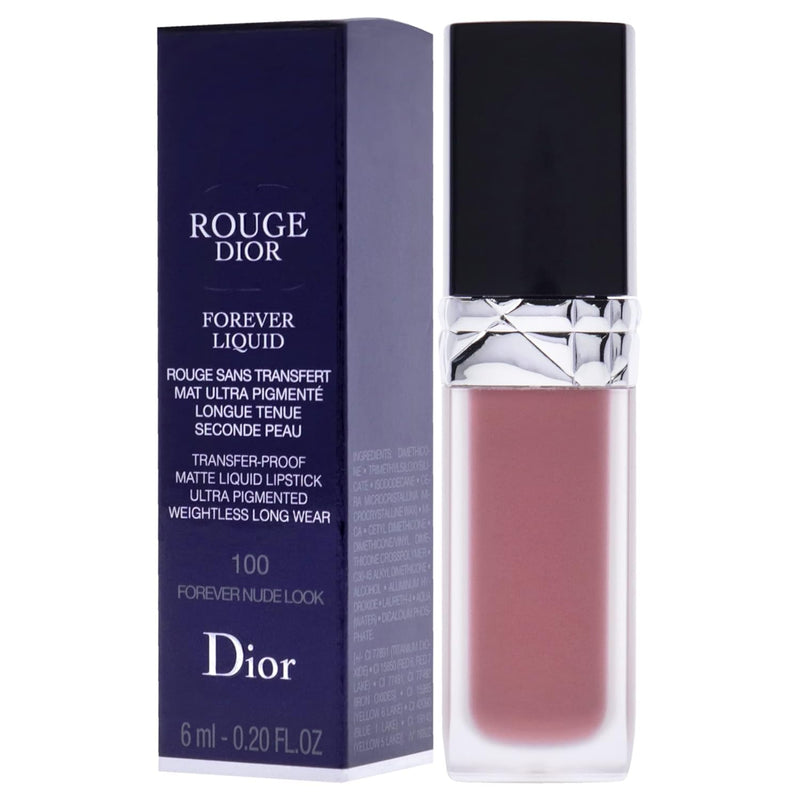 Dior Christian Rouge Forever Liquid Matte - 100 Forever Nude Look Lipstick Women 0.2 oz