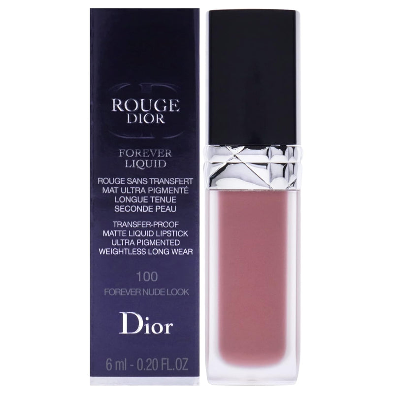 Dior Christian Rouge Forever Liquid Matte - 100 Forever Nude Look Lipstick Women 0.2 oz