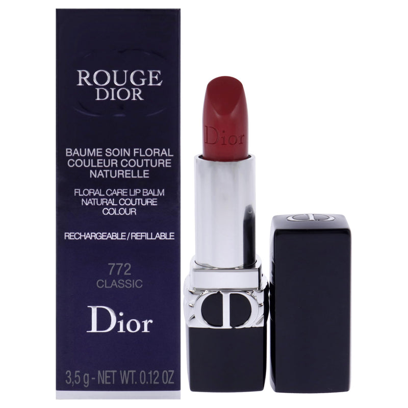 Christian Dior Rouge Dior Colored Satin Lip Balm - 999 The Iconic Red for Women - 0.12 oz Lipstick (Refillable)