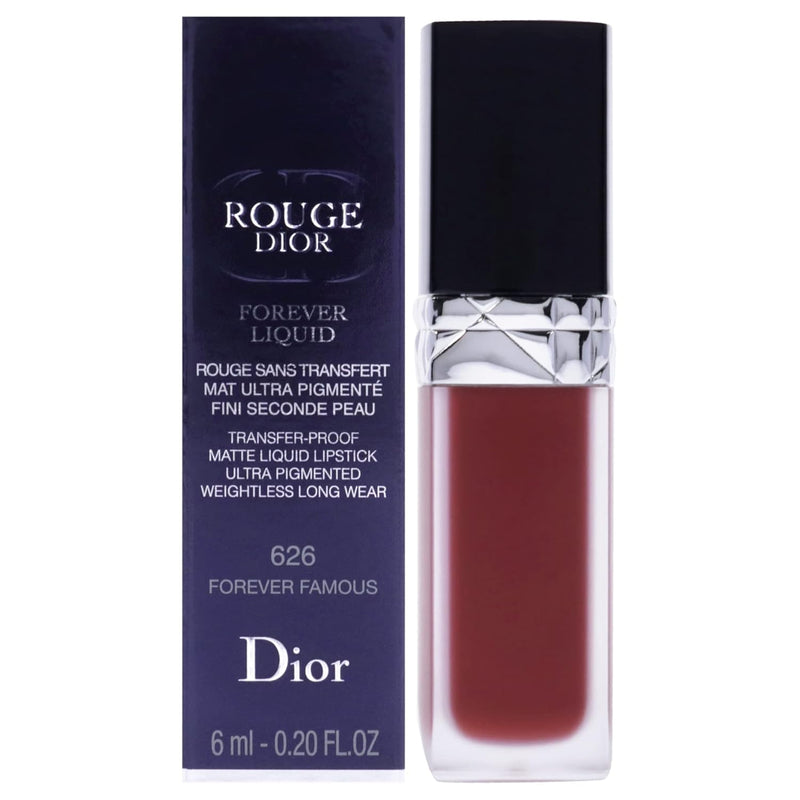 Dior Christian Rouge Forever Liquid Matte - 626 Forever Famous Lipstick Women 0.2 oz