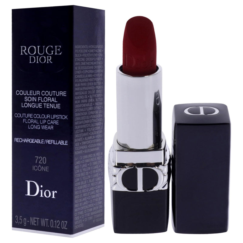 Christian Dior Rouge Dior Colored Satin Lip Balm - 999 The Iconic Red for Women - 0.12 oz Lipstick (Refillable)