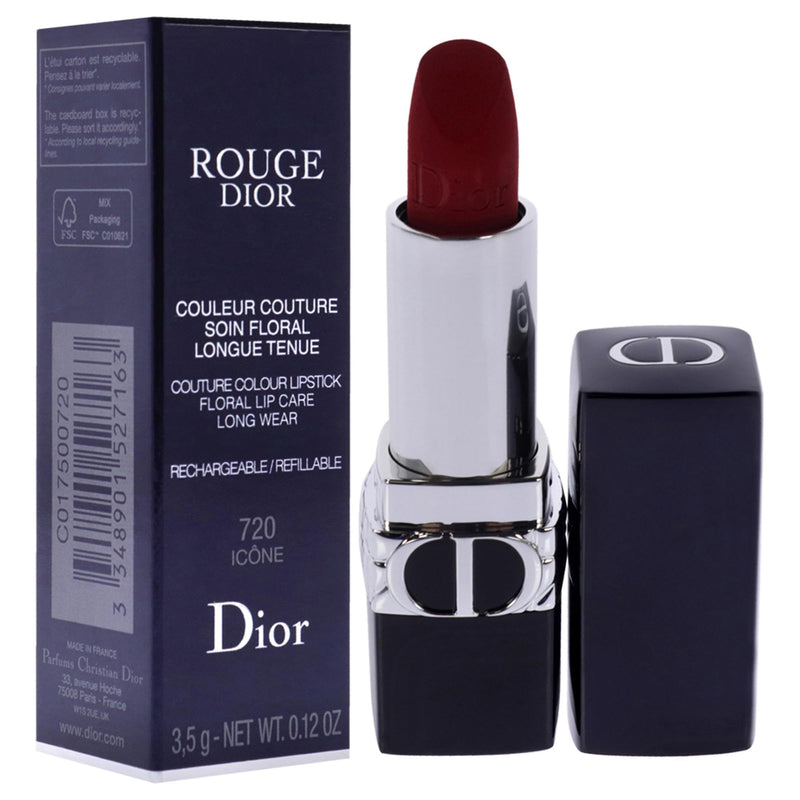 Christian Dior Rouge Dior Colored Satin Lip Balm - 999 The Iconic Red for Women - 0.12 oz Lipstick (Refillable)