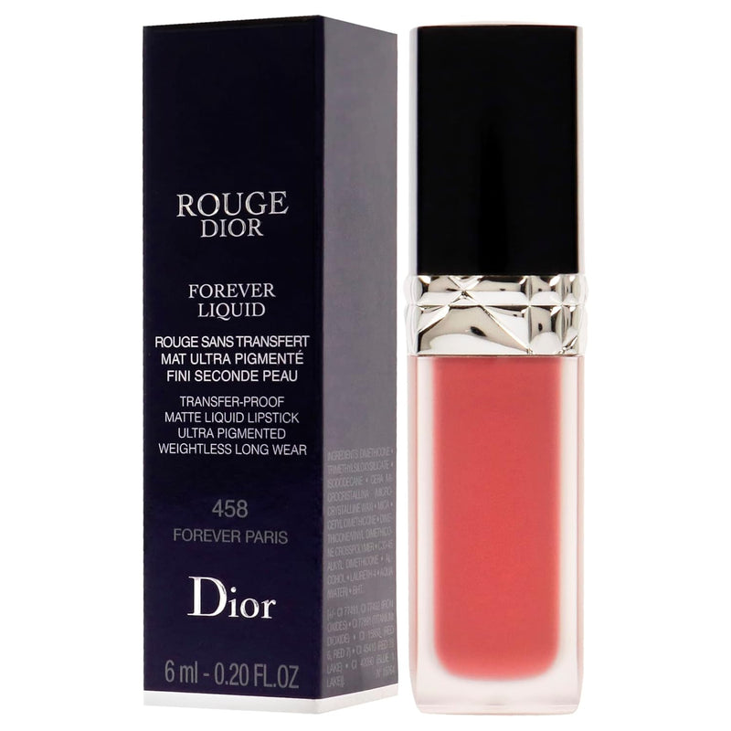 Dior Christian Rouge Forever Liquid Matte - 458 Forever Paris Lipstick Women 0.2 oz