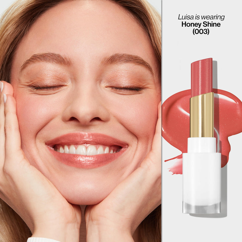 REVLON Super Lustrous Glass Shine Balm, Hydrating Tinted Lipstick, Sheer, Glossy Shiny Finish, 002 Pink Flip, 0.11 oz