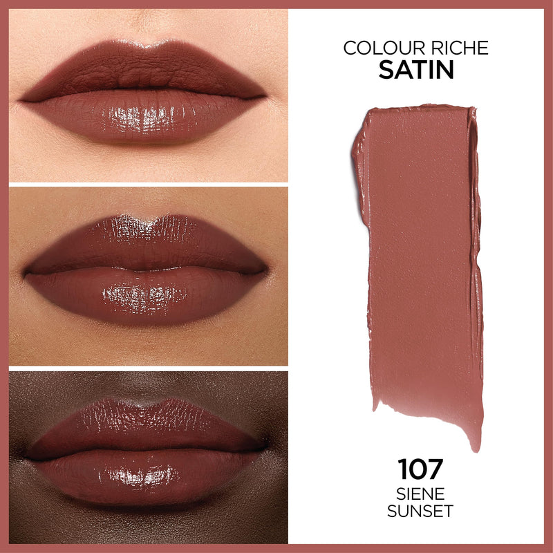 L’Oréal Paris Colour Riche Original Creamy, Hydrating Satin Lipstick with Argan Oil and Vitamin E, Blushing Berry , 1 Count